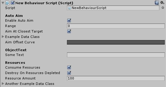 Hiding or Disabling inspector properties using PropertyDrawers