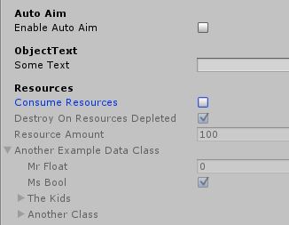 Hiding or Disabling inspector properties using PropertyDrawers within Unity  - Brecht Lecluyse